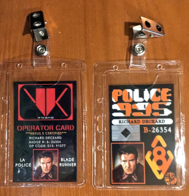 Blade Runner ID And Voight Kampff Cards for Rick Deckard Etsy