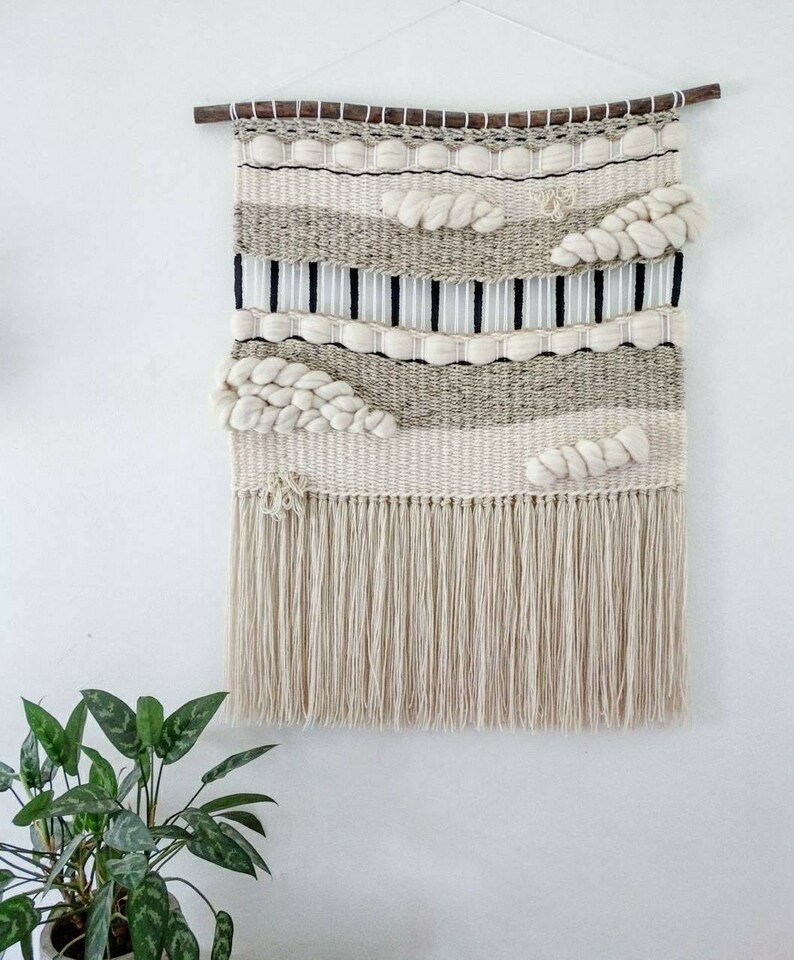 Large Woven Tapestry Wall Hanging Macramé Wall Hanging Mid Etsy
