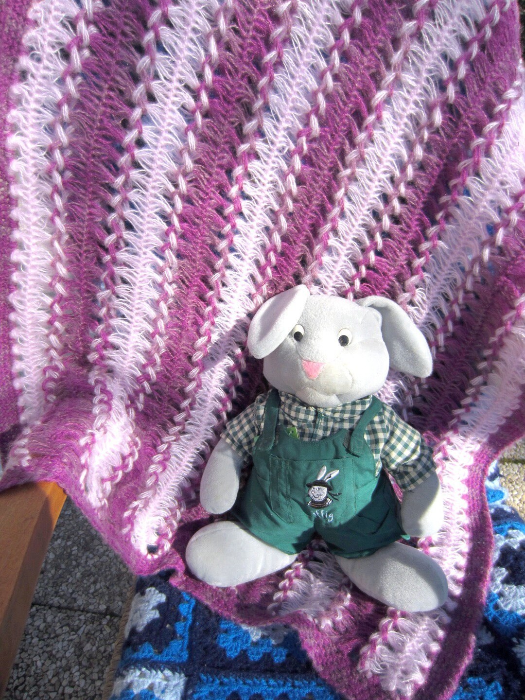 Couverture Châle Bébé, Rectangle Laine, Dentelle à La Fourche, Très Légère, Mauve, Violine, Rose , D