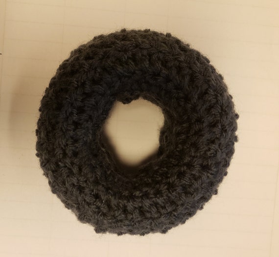 Dark Grey Crocheted Sock Bun Sock Bun Hair Donuts Hair Etsy