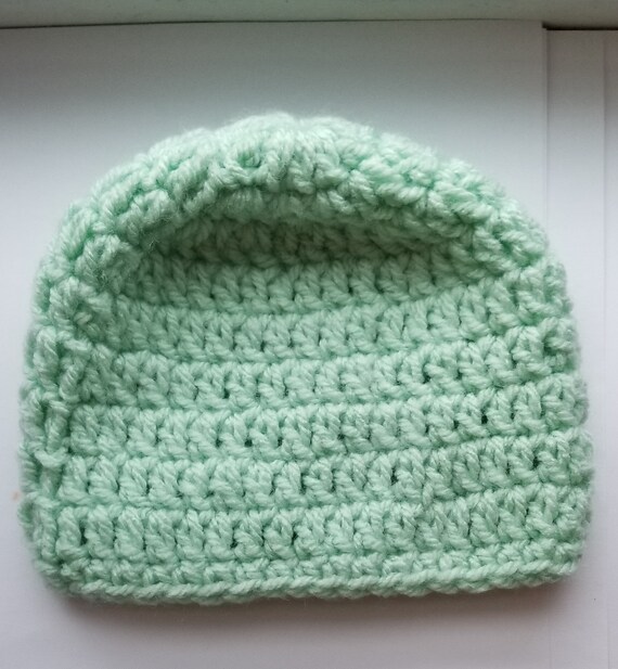 green baby beanie
