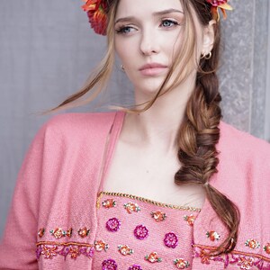 Floral Headband with bright colored florals image 2