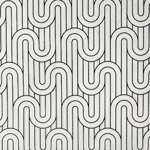 Underglaze Ceramic Transfer Decal - Tissue / Rice Paper - Olas - BLACK