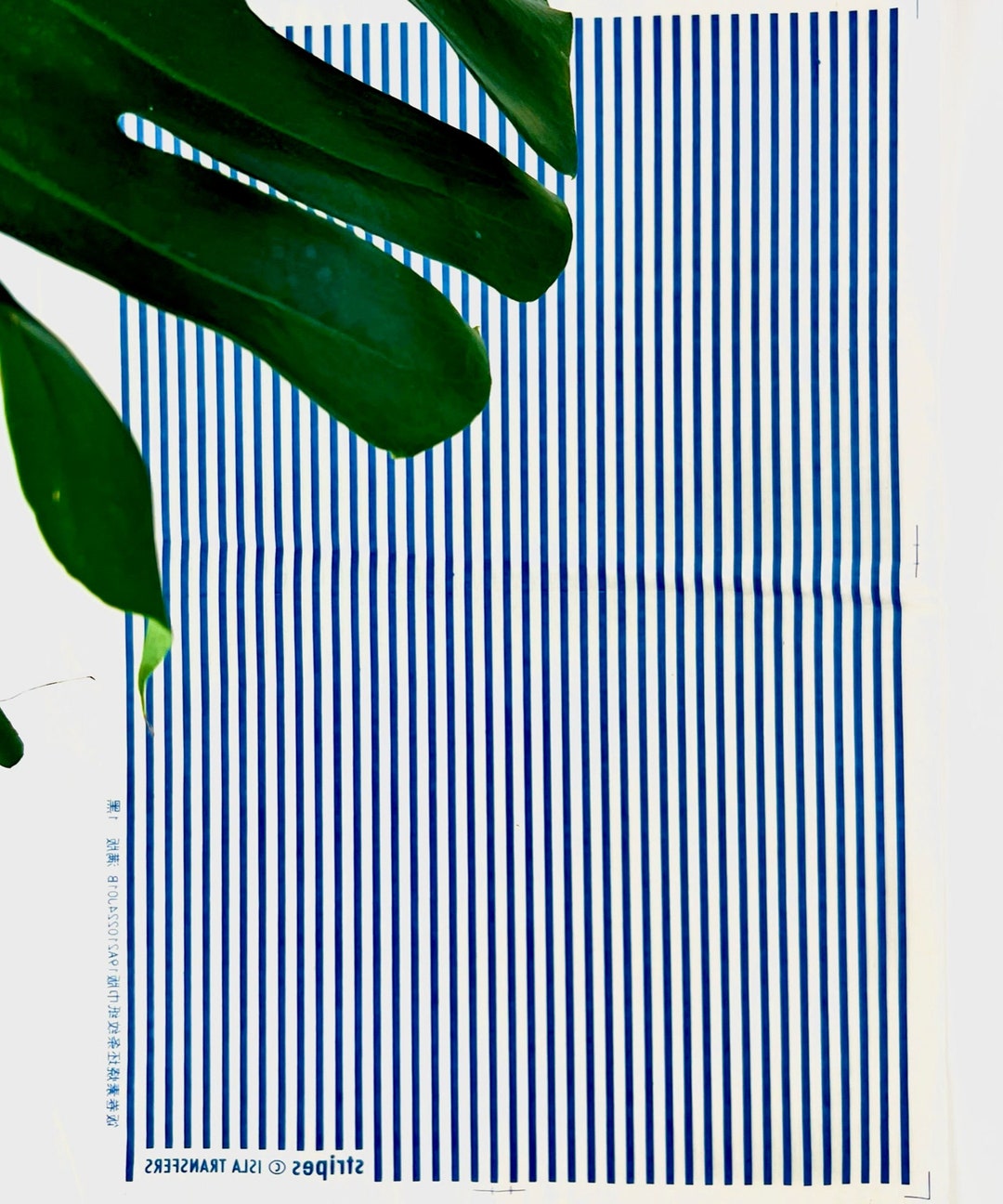Stripe Underglaze Ceramic Transfer Decal - Tissue / Rice Paper - BLUE ...