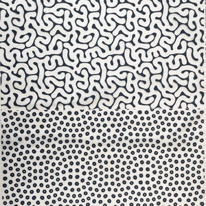 Underglaze Ceramic Transfer Decal - Shipibo - Abstract Dots - Tissue / Rice Paper - BLACK
