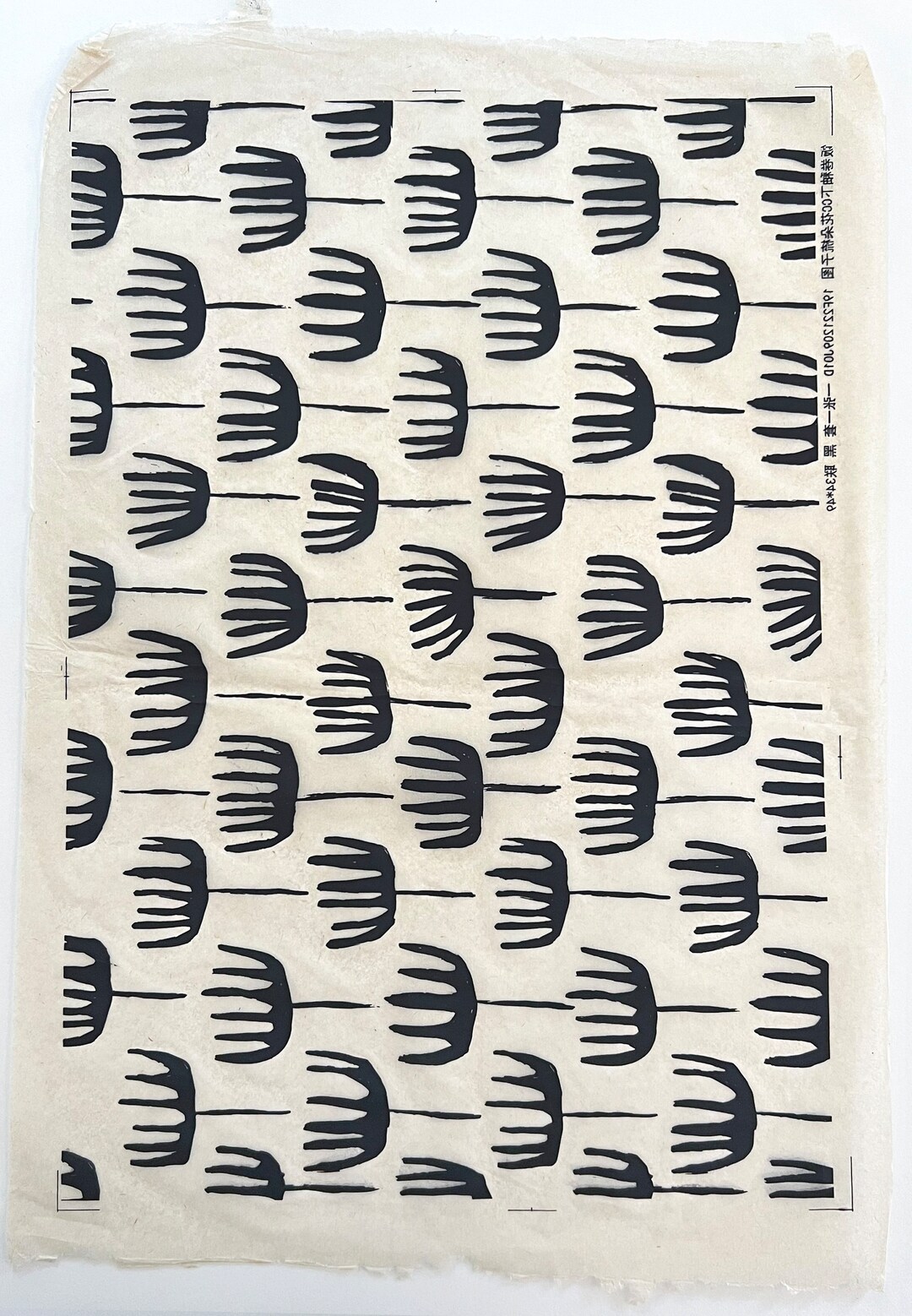 Floral Underglaze Ceramic Transfer Decal - Floral Comb - Tissue / Rice ...