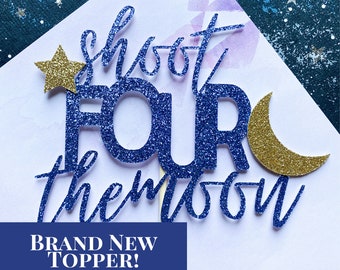 Shoot FOUR the Moon Caketopper*Birthday* Centerpiece*