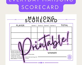 Mahjong Scorecard | Everyday Mahj | Scoring Mahjong