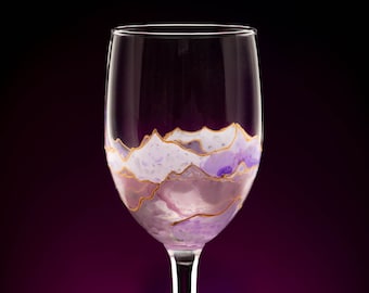 purple mountain majesty wine glass