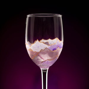 purple mountain majesty wine glass