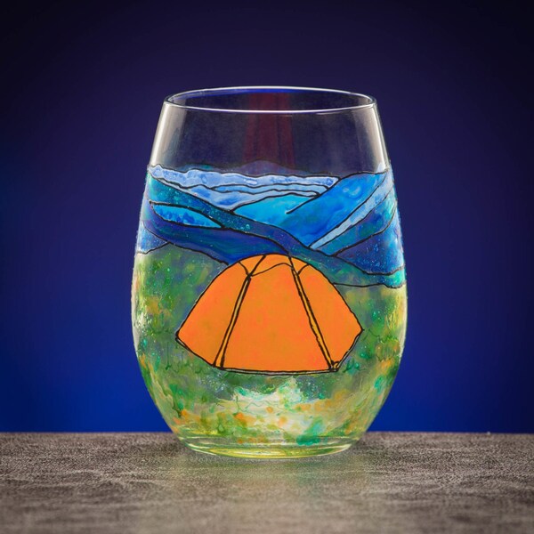 Camper Wine Glass Etsy