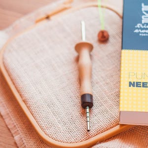 Adjustable Lavor punch needle 5.5 mm.  Handy tool for punch needle embroidery.