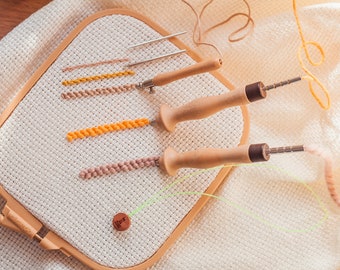 Set completo di aghi perforatori Lavor con impugnatura ergonomica. Misure 2, 2,5, 3, 4, 5,5 mm.