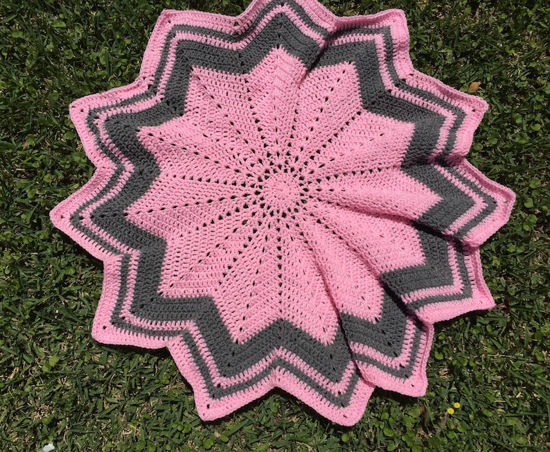 Blanket Crochet Blanket Crochet Baby Blanket Star Baby Blanket Star Blanket Crochet Star Blanket 12 Point Star Blanket
