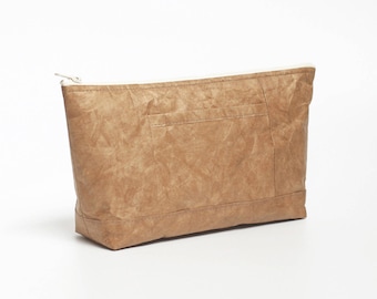 Neceser minimalista Tyvek®, unisex, vegano y ecológico. Neceser/organizador de maquillaje/neceser/kit de aseo/neceser de viaje.