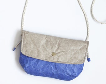 Bolso minimalista con solapa Tyvek®, bandolera vegana ecológica, bolso con solapa, bolso de hombro, bolso de viaje, minibolso de mano de viaje