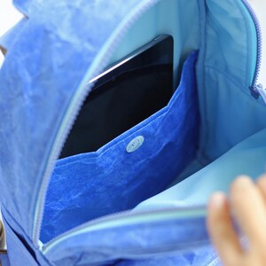 Minimalist Tyvek® Backpack, Eco-friendly Vegan Small Backpack/Mini Backpack/Zipper Backpack, Lightweight Backpack for Travel or Everyday Use image 5