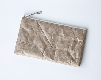Cartera de viaje minimalista Tyvek®, cartera vegana ecológica, cartera de viaje, bolsa de viaje, organizador para el hogar con diseño de patchwork.