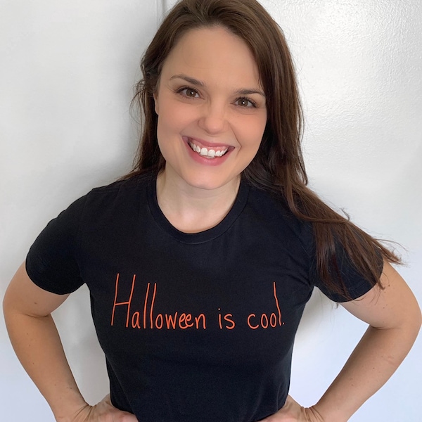 Halloween is Cool graphic T-Shirt Halloweentown Marnie Quote in Kimberly's Handwriting