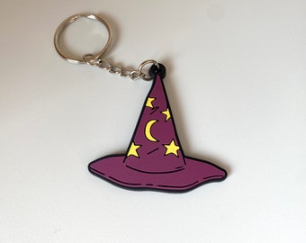 Marnie's Halloweentown Purple Witch Hat Silicone Keychain