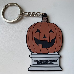 Halloweentown pumpkin Silicone Keychain