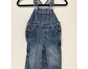 Vintage 2003 Y2K Gap 1969 peuter 18-24 M spijkerbroek overalls klassieke drukknopen