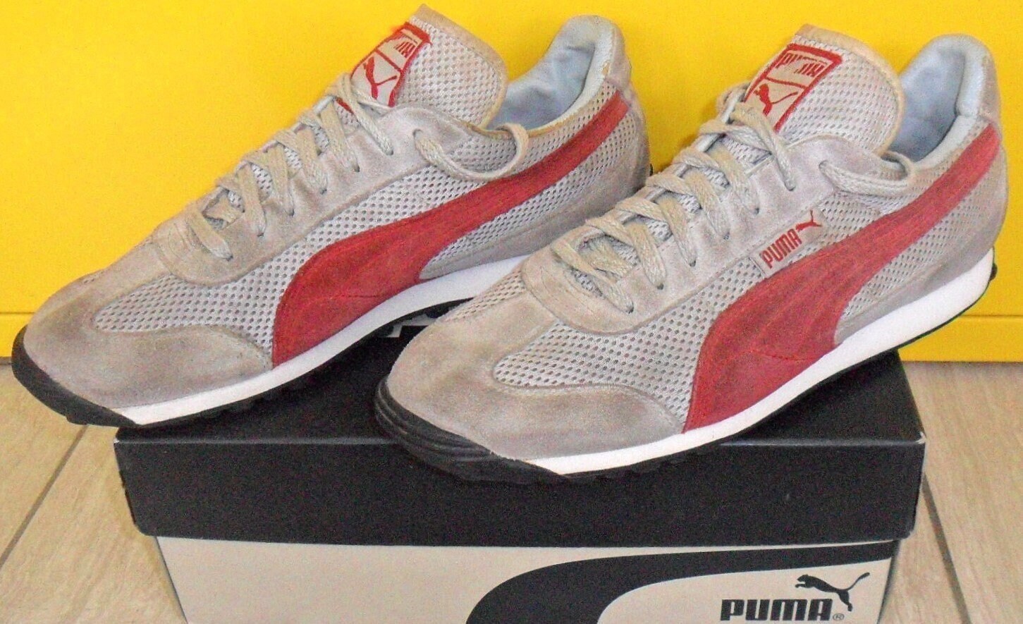 Puma Shoes Mens Size 10 Roma Leather Track Running Sneakers Lace Up NIB