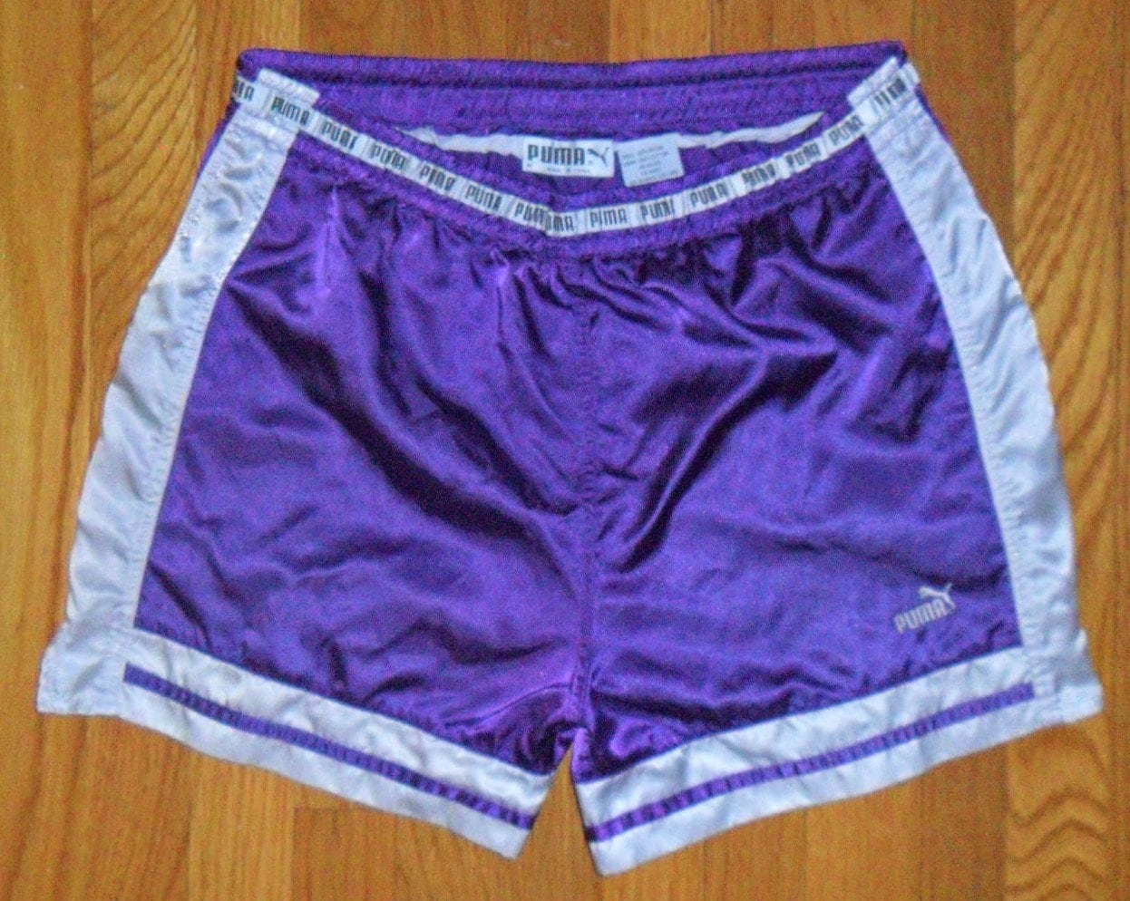 ris hulkende prangende Vintage Puma Soccer Shorts M Purple Nylon Retro Hummel Running - Etsy