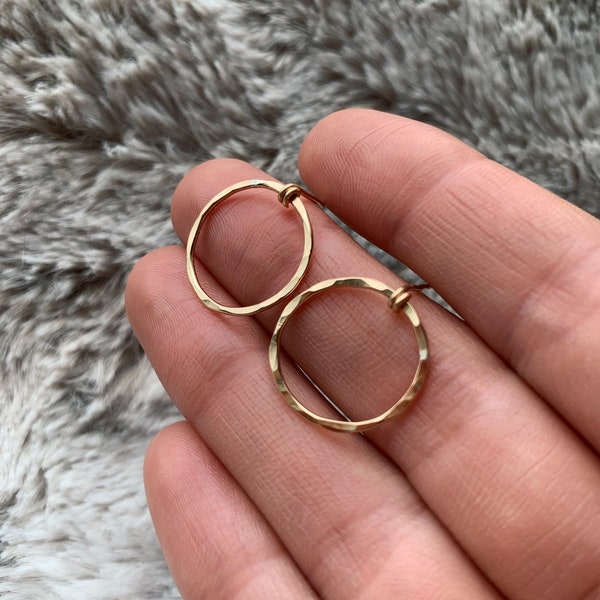 Hammered Stud Earrings Etsy