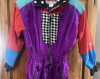Vintage Obermeyer Lightweight Multicolored Women’s Outerwear Jacket Size M