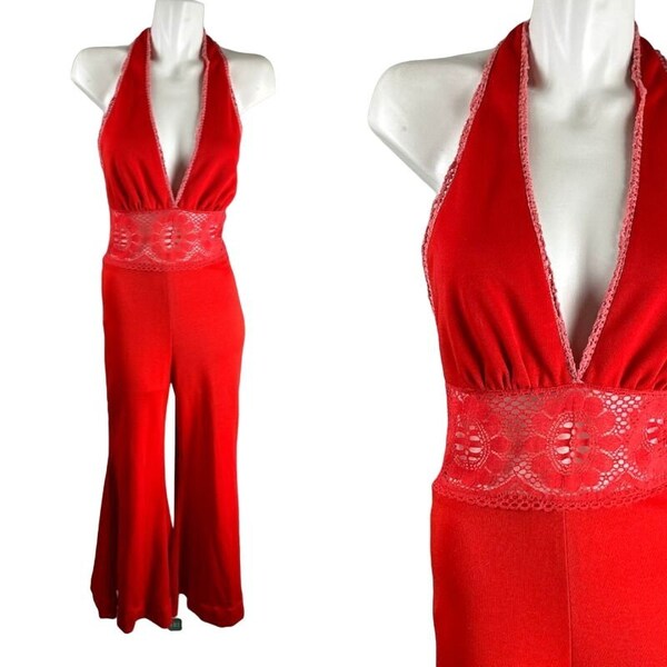 Halter Jumpsuit Etsy
