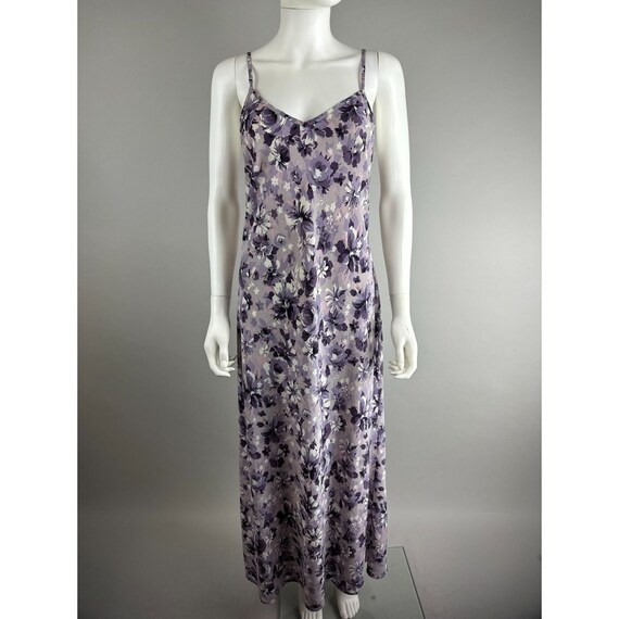 Vtg 90s Pastel Purple Floral Slinky Whimsygoth ma… - image 6