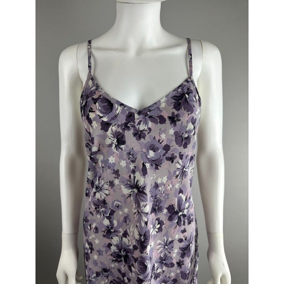 Vtg 90s Pastel Purple Floral Slinky Whimsygoth ma… - image 9