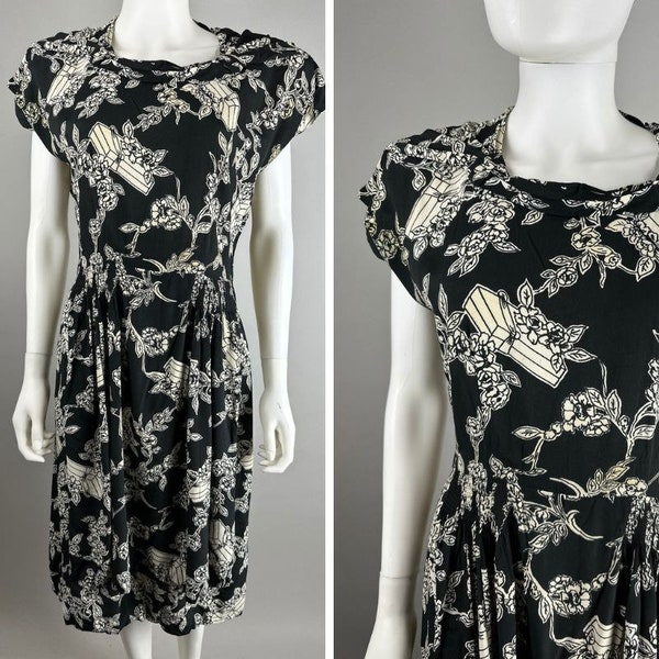 1940s Printed Dress - Etsy