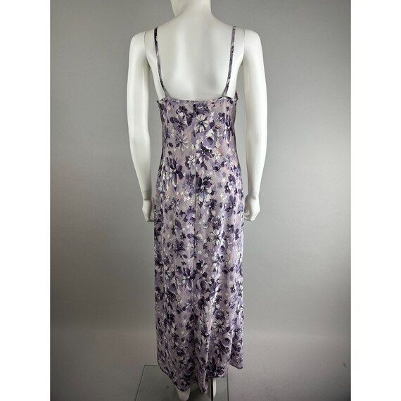 Vtg 90s Pastel Purple Floral Slinky Whimsygoth ma… - image 4