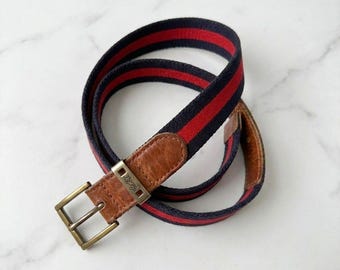 Vintage Yves Saint Laurent Retro Belt Enamel YSL Logo Clamp Pin