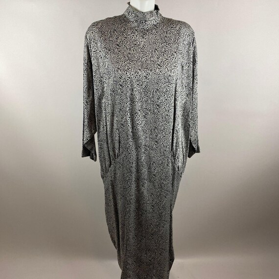 Vtg 80s 90s Nicole Miller Dolman Sleeve Dress Dram