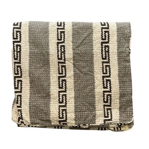 Vtg 90s Ralph Lauren Auckland Aztec Faux Knit Full Queen Duvet Cover Neutral
