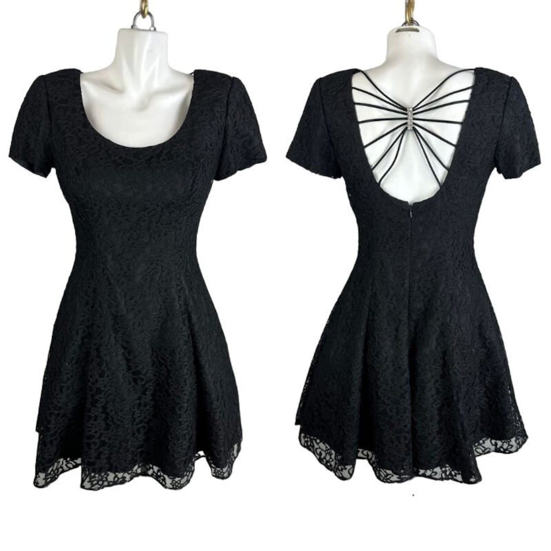 Sexy black skater dress sale