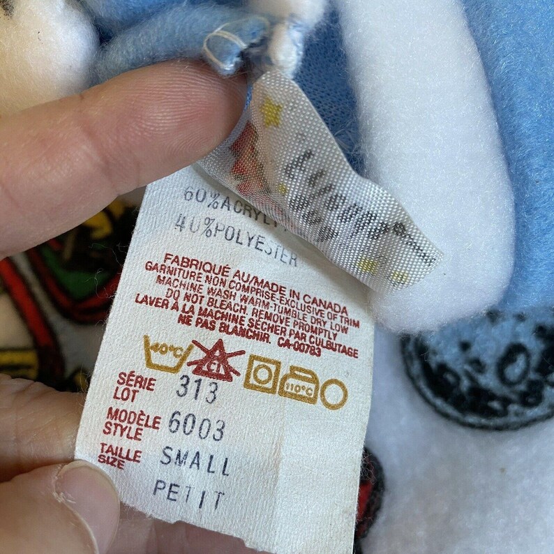 Vtg 80s 90s Mickey /& Friends Rocket Ship Pajamas One Piece Hooded Sleep Suit S