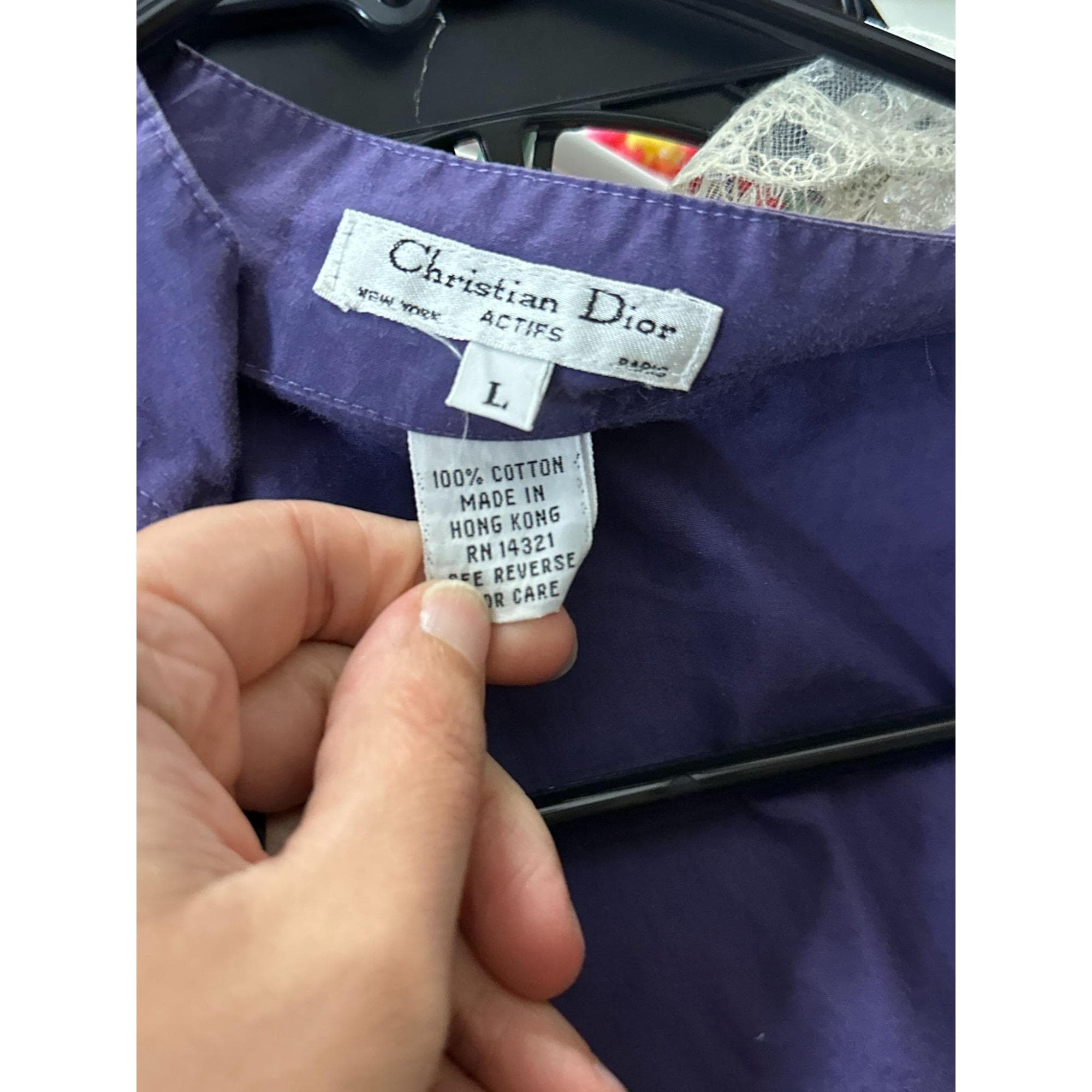Vintage 80s Christian Dior Actifs Purple Cotton Tapered