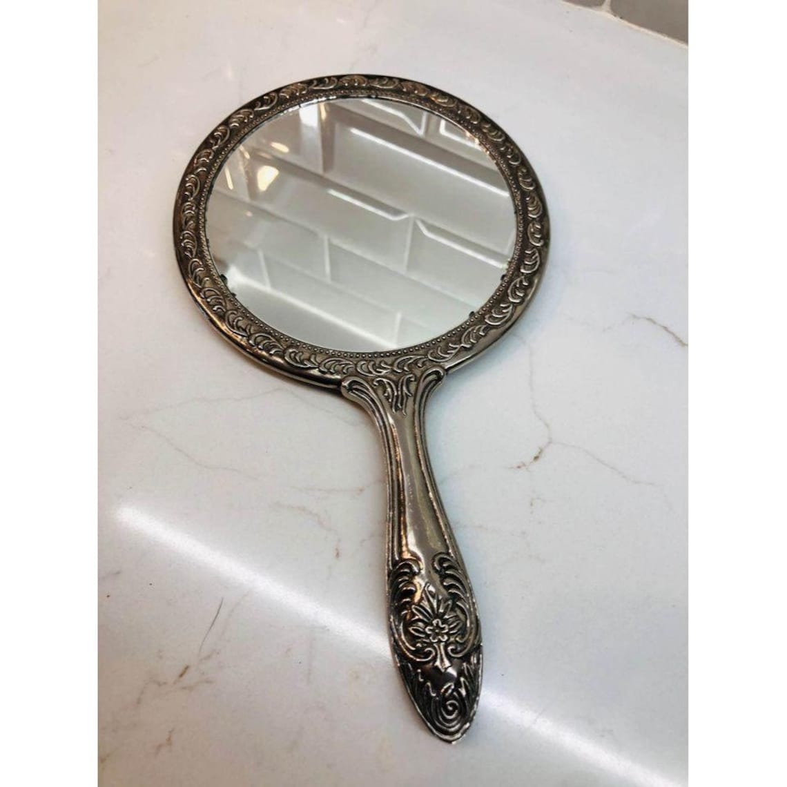 Vintage Vanity Hand Mirror Etsy