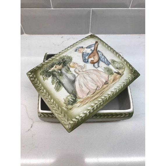 Vintage Fine China Trinket Box. View 2