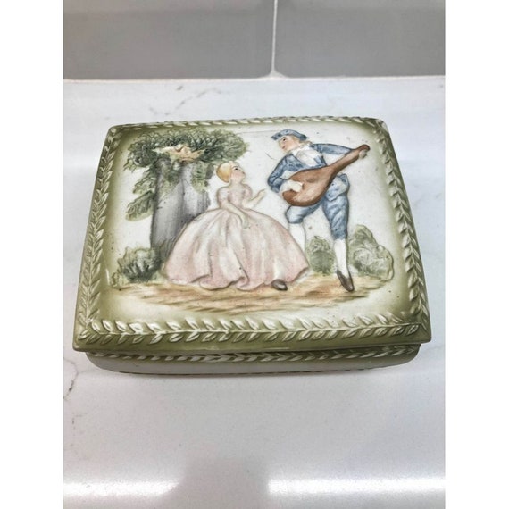 Vintage Fine China Trinket Box.