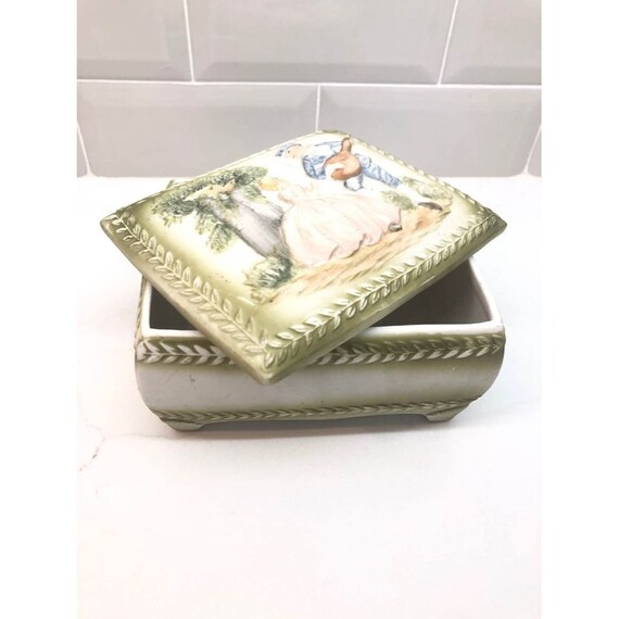 Vintage Fine China Trinket Box. View 3