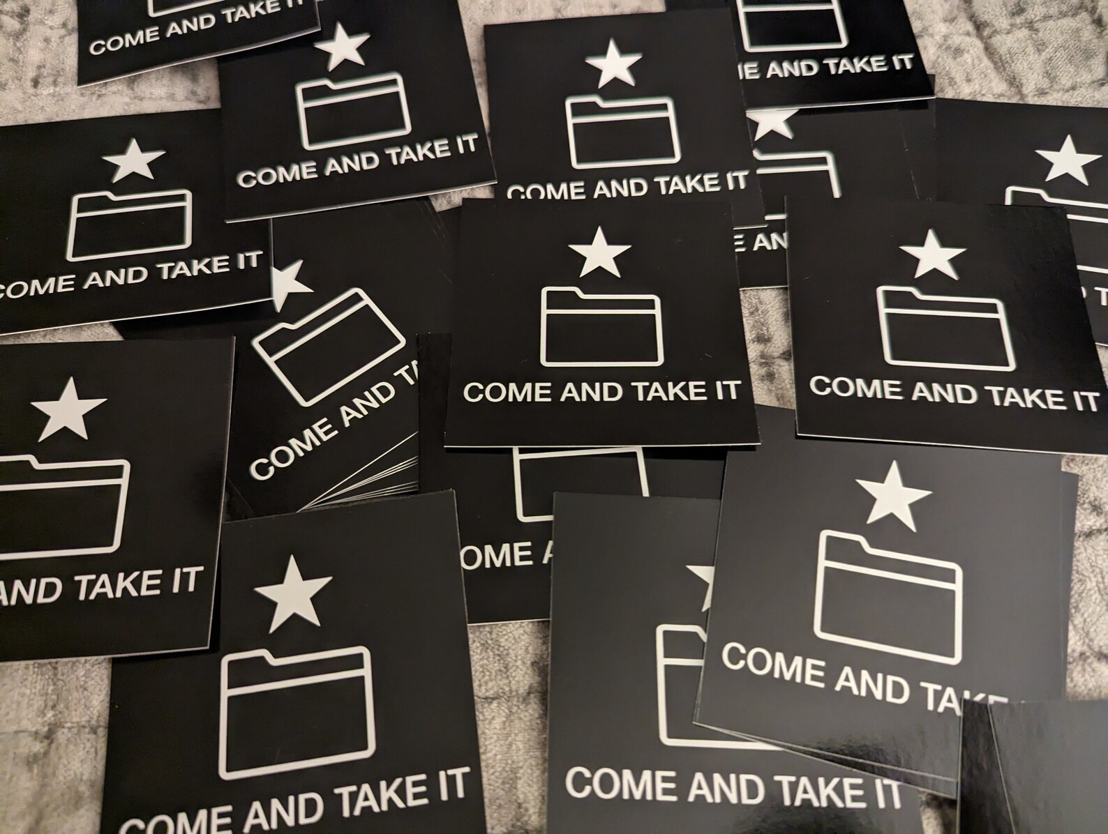 Come and Take It Folder 3d Printing FOSSCAD Stickers - Black Waterproof ...