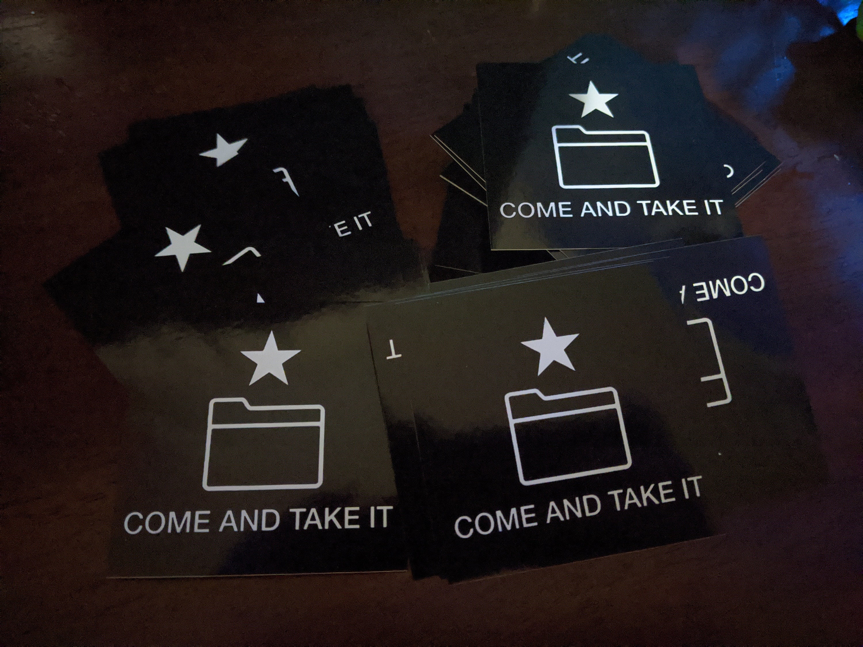 Come and Take It Folder 3d Printing FOSSCAD Stickers - Black Waterproof ...