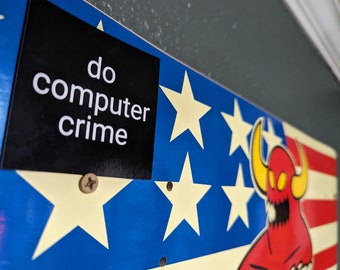 Hacker Aesthetic Sticker Pack (3 Pcs) - "Do Computer Crime" Vinyl Decals