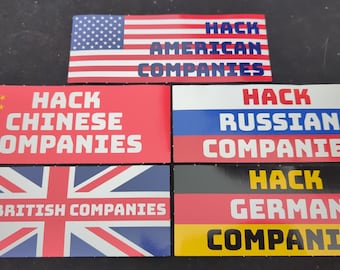 Adesivi Hack Companies