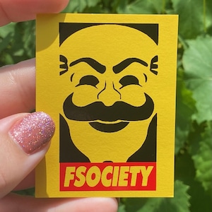 fsociety sticker - Mr Robot - Elliot Alderson